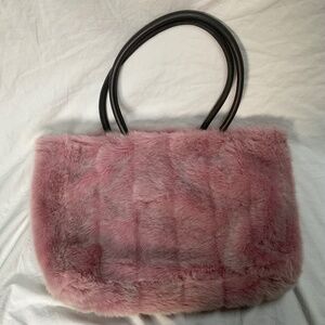 Pink Faux Fur Shoulder Bag Maison de la Fausse Furrure Paris